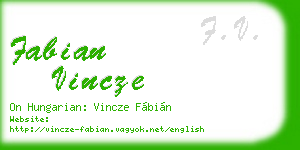 fabian vincze business card