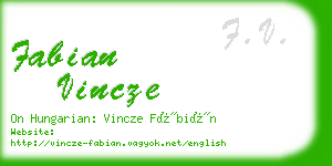 fabian vincze business card